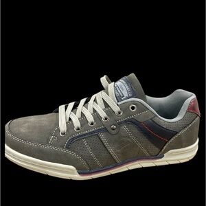 Arrigo Bello NEW Casual Comfortable Walking Gray Navy Sneakers, Men’s Size 10.5